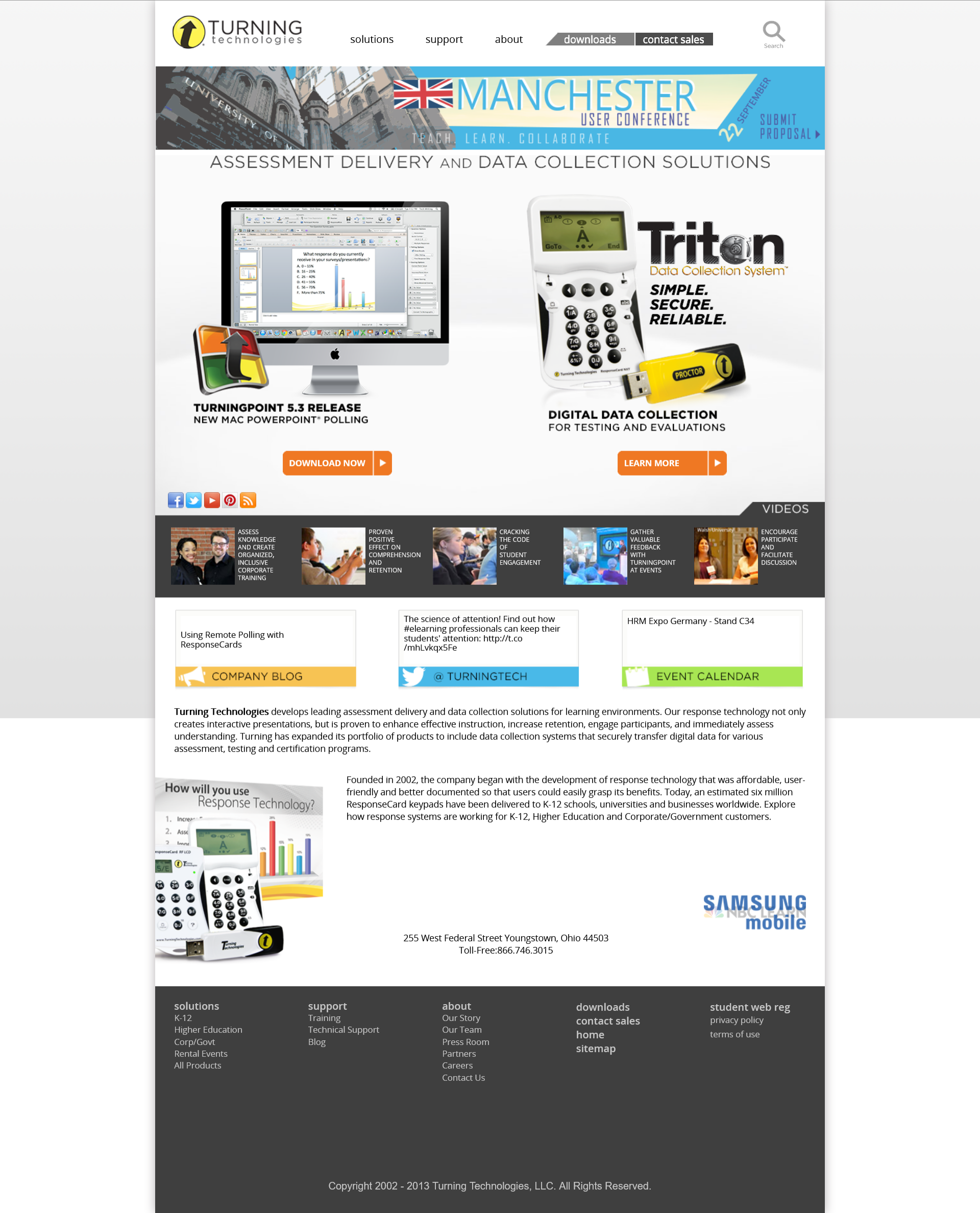 2013 Turning Technologies Corporate Site Redesign